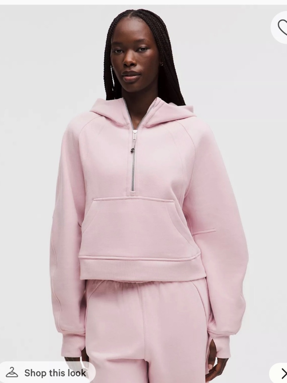 Like New half-zip Scuba Oversized Hoodie